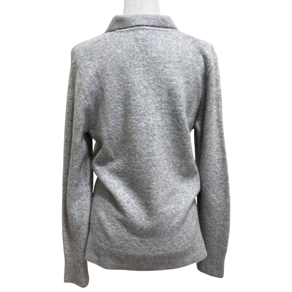 J.Crew Extra-Soft Gray Collared Pullover Sweater Long Sleeve Womens Size S - Picture 4 of 9